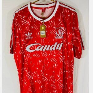 Liverpool CANDY Home Red Football Soccer Jersey XL Retro Vintage 1990s